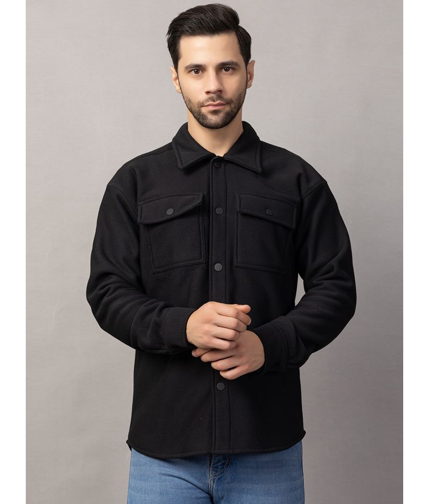     			The Emperor Cotton Flex Regular Fit Solids Full Sleeves Men's Casual Shirt - Black ( Pack of 1 )