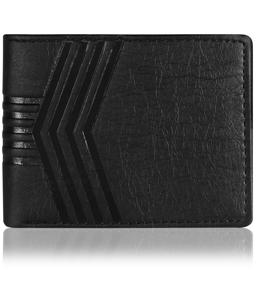     			howdy Faux Leather Self Design Men's Two Fold Wallet With 6 Slots For Card ( Black , Pack of 1 )