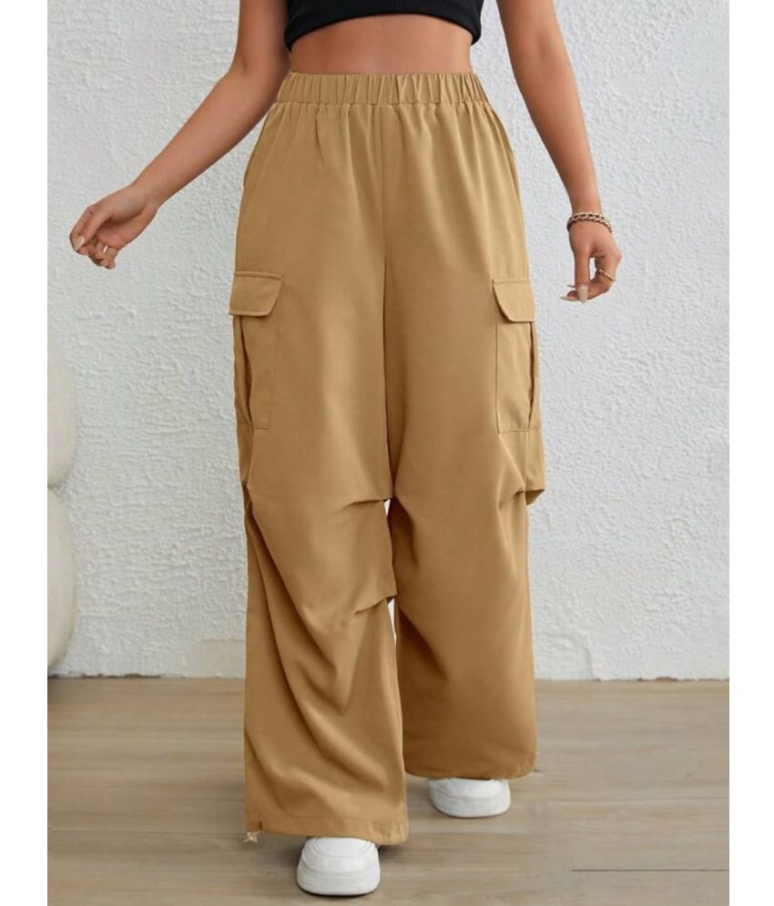     			Broadstar Pack of 1 Polyester Baggy Women's Cargo Pants ( Beige )