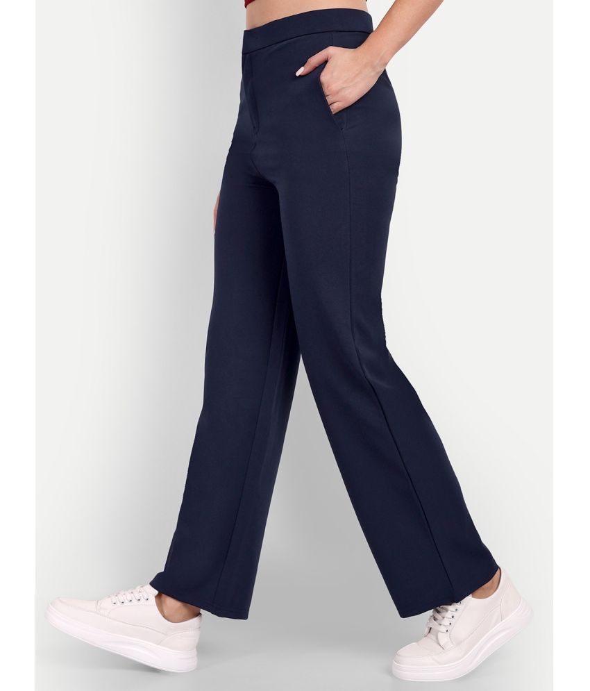     			Broadstar Pack of 1 Polyester Straight Women's Casual Pants ( Navy )