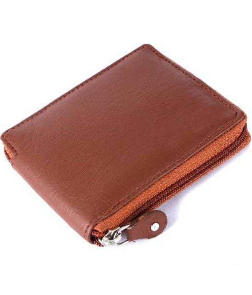     			Classic World PU Printed Men's RFID Wallet With 3 Slots For Card ( Tan , Pack of 1 )