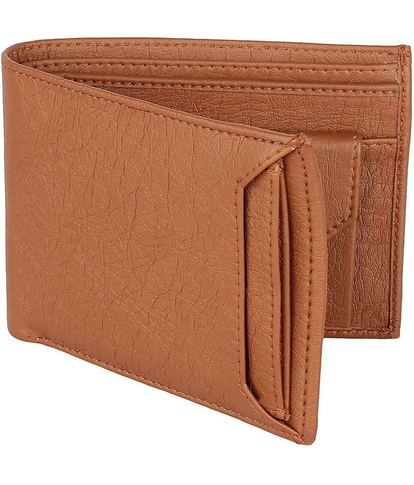     			Classic World PU Self Design Men's RFID Wallet With 8 Slots For Card ( Tan , Pack of 1 )