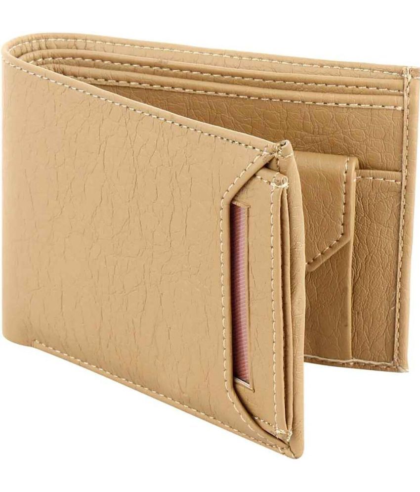     			Classic World PU Self Design Men's RFID Wallet With 8 Slots For Card ( Beige , Pack of 1 )