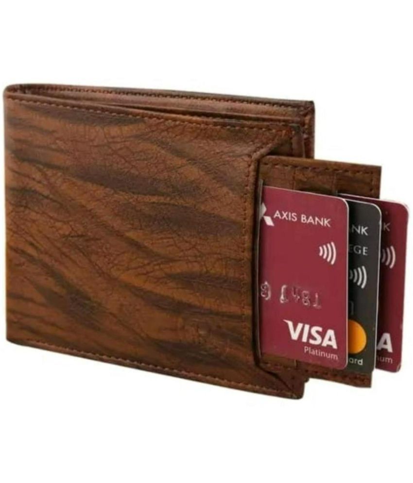     			Classic World PU Solid Men's RFID Wallet With 9 Slots For Card ( Brown , Pack of 1 )