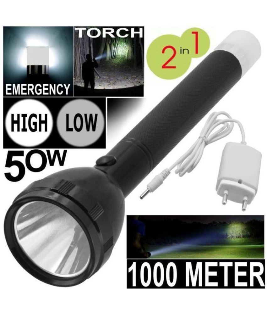     			FIRSTLIKE - Above 50W Rechargeable Flashlight Torch ( Pack of 1 )