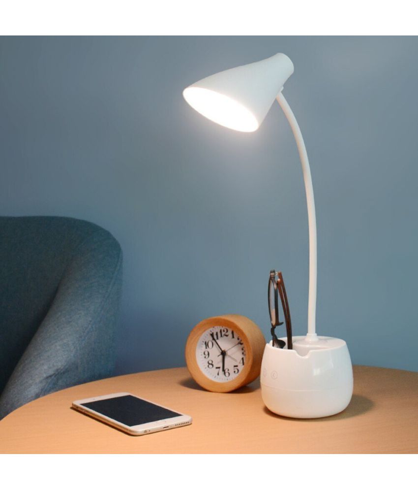     			FIRSTLIKE White Study Table Lamp ( Pack of 1 )