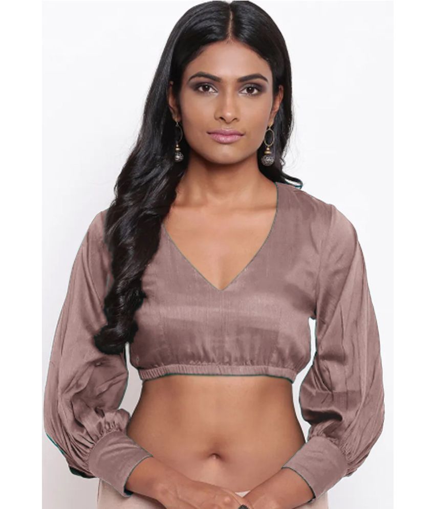     			Kulfi Brown Cotton Blend Women's Regular Top ( Pack of 1 )