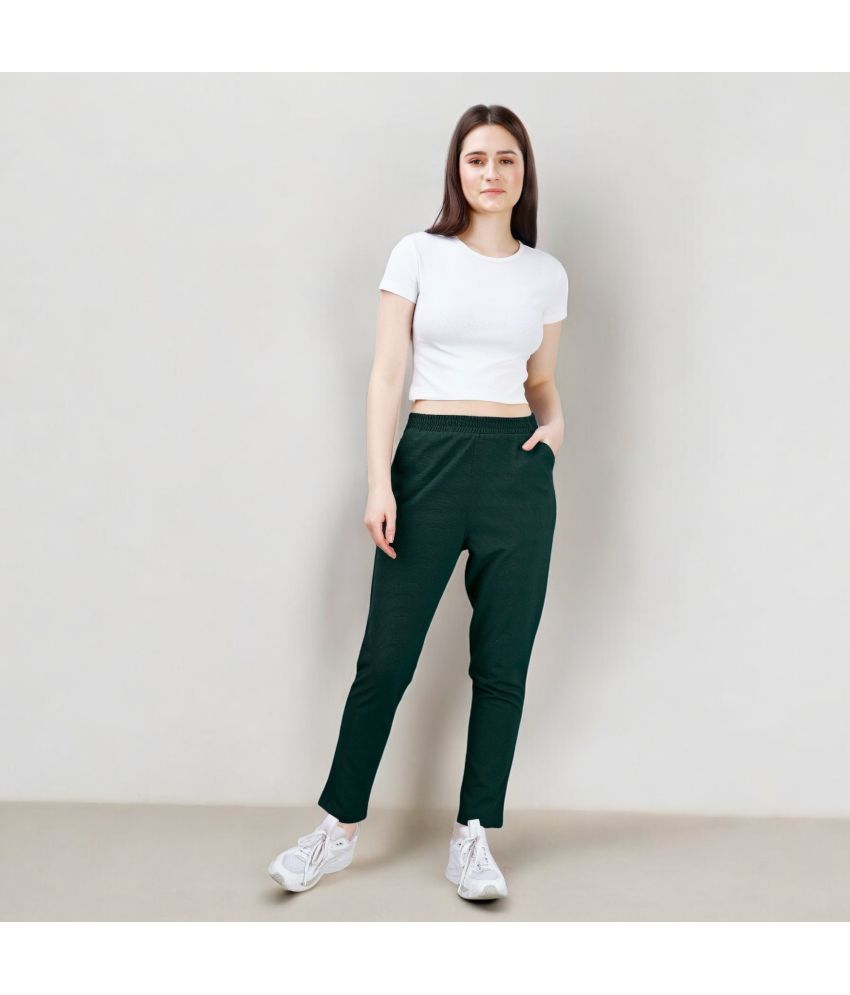     			Leewan Green Cotton Blend Women's Running Trackpants ( Pack of 1 )