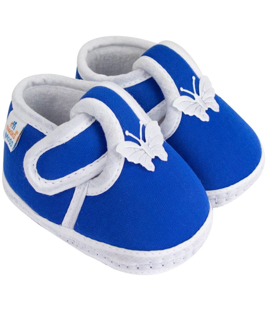     			Neska Moda - Blue Booties For Baby Boy & Baby Girl 12-18 Months ( Pack of 1 )