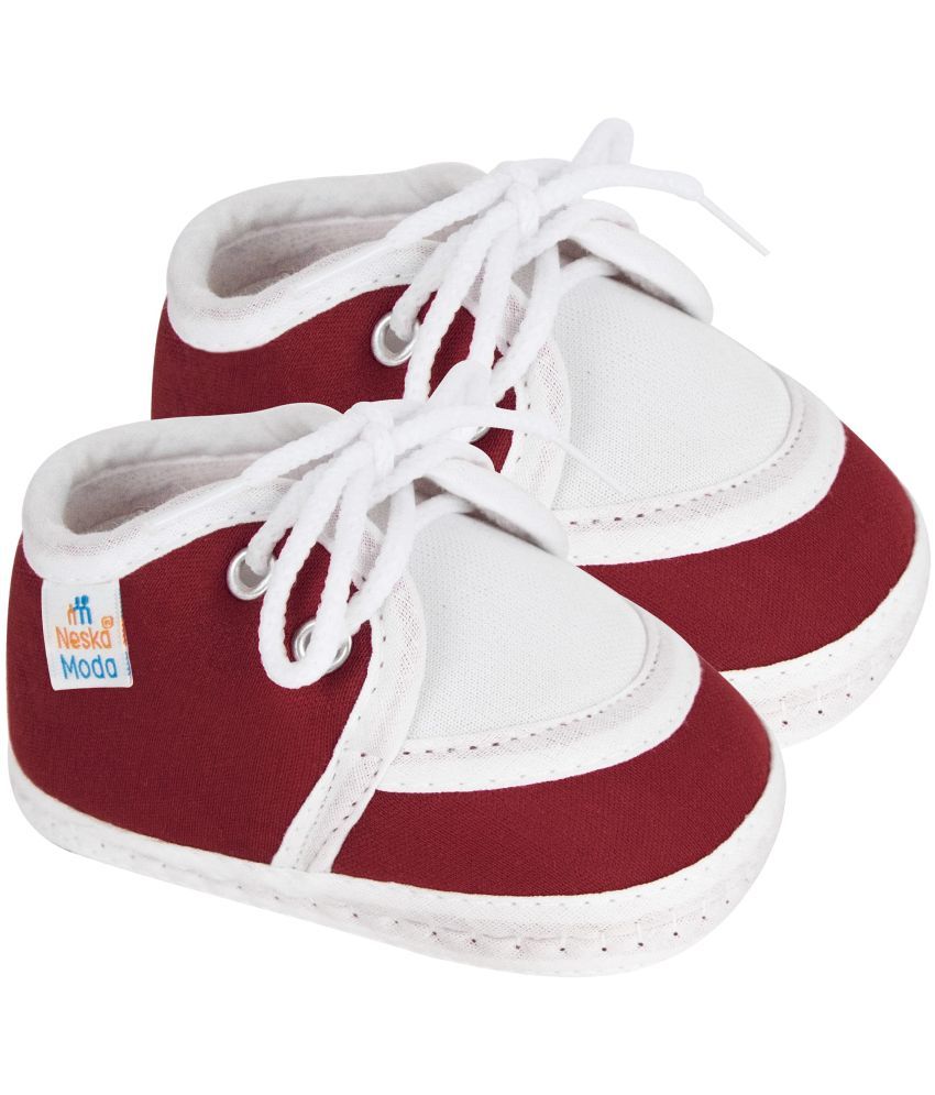     			Neska Moda - Maroon Booties For Baby Boy & Baby Girl 12-18 Months ( Pack of 1 )