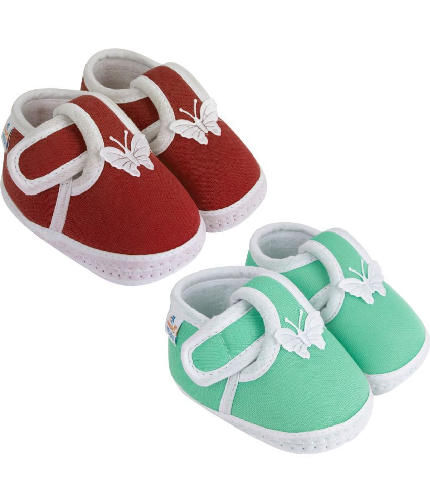     			Neska Moda - MultiColor  Booties For Baby Boy & Baby Girl 6-12 Months ( Pack of 2 )