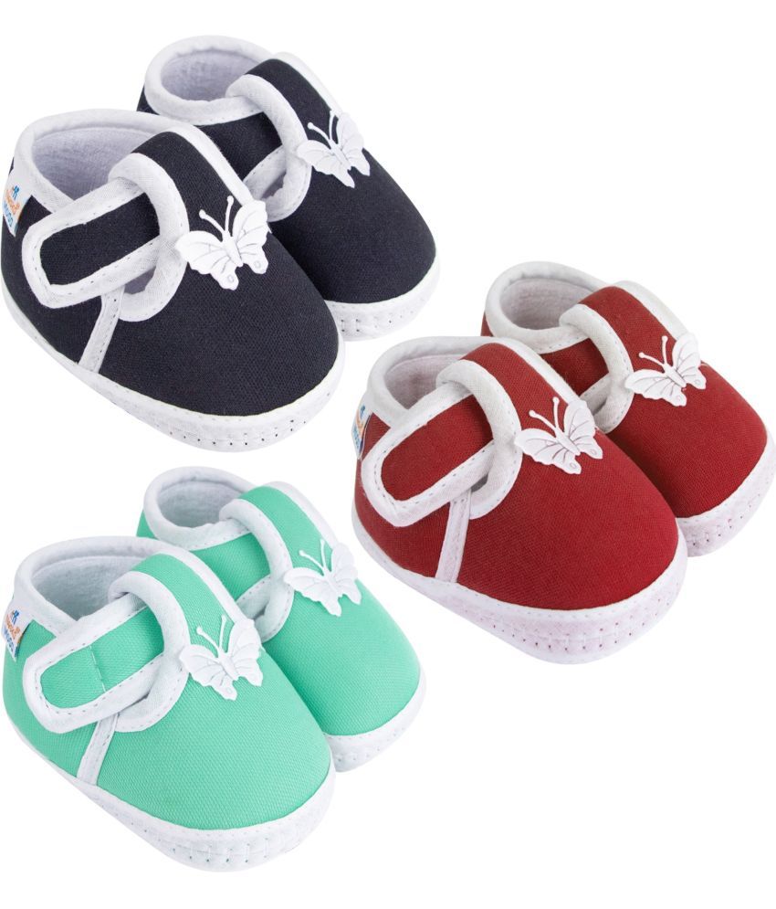     			Neska Moda - MultiColor  Booties For Baby Boy & Baby Girl 0-6 Months ( Pack of 3 )