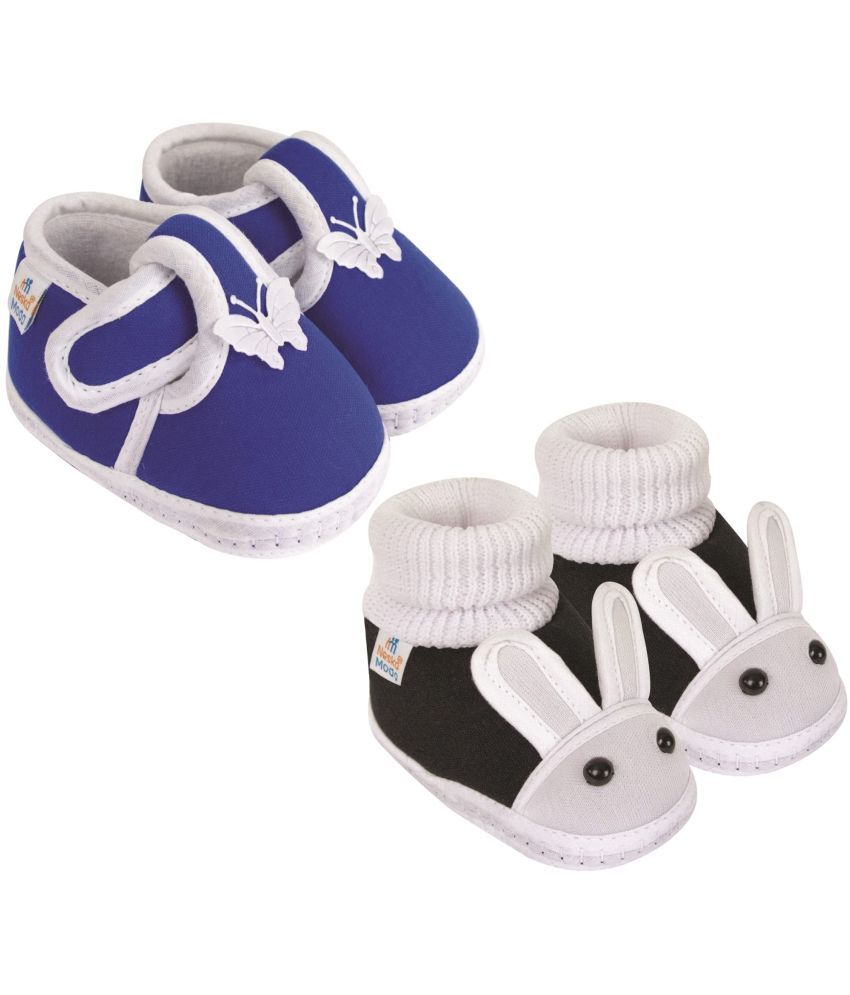     			Neska Moda - MultiColor  Booties For Baby Boy & Baby Girl 6-12 Months ( Pack of 2 )