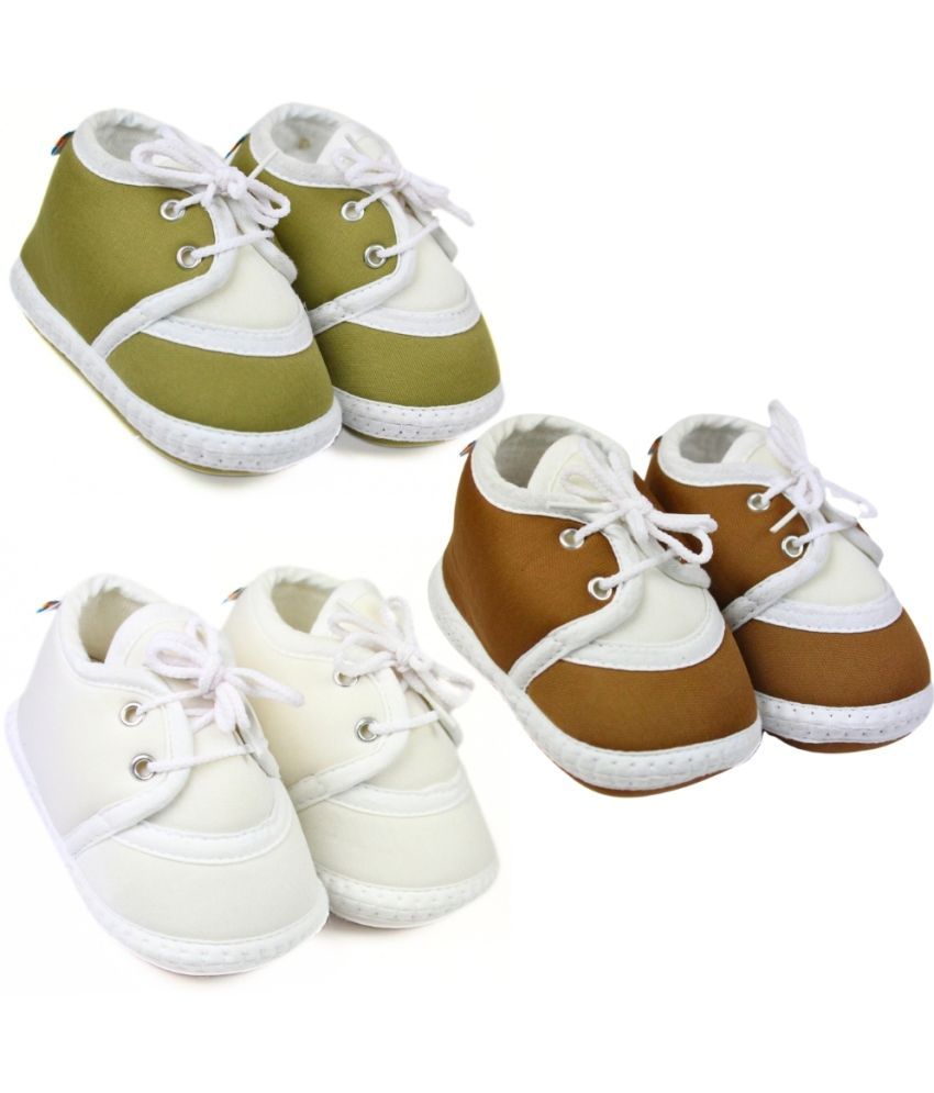     			Neska Moda - MultiColor  Booties For Baby Boy & Baby Girl 6-12 Months ( Pack of 3 )