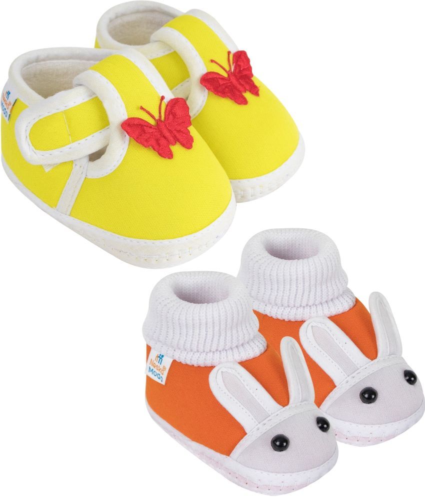     			Neska Moda - MultiColor  Booties For Baby Boy & Baby Girl 12-18 Months ( Pack of 2 )