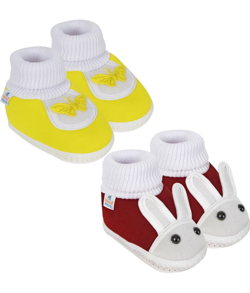     			Neska Moda - MultiColor  Booties For Baby Boy & Baby Girl 6-12 Months ( Pack of 2 )