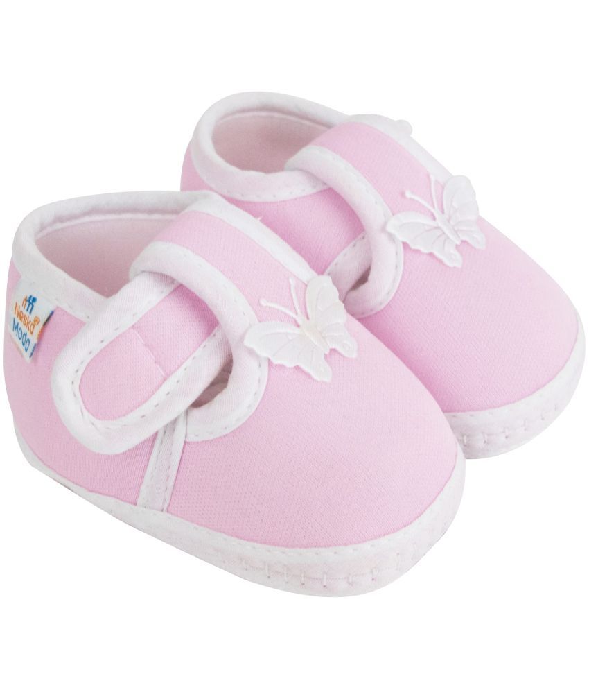     			Neska Moda - Pink Booties For Baby Boy & Baby Girl 12-18 Months ( Pack of 1 )