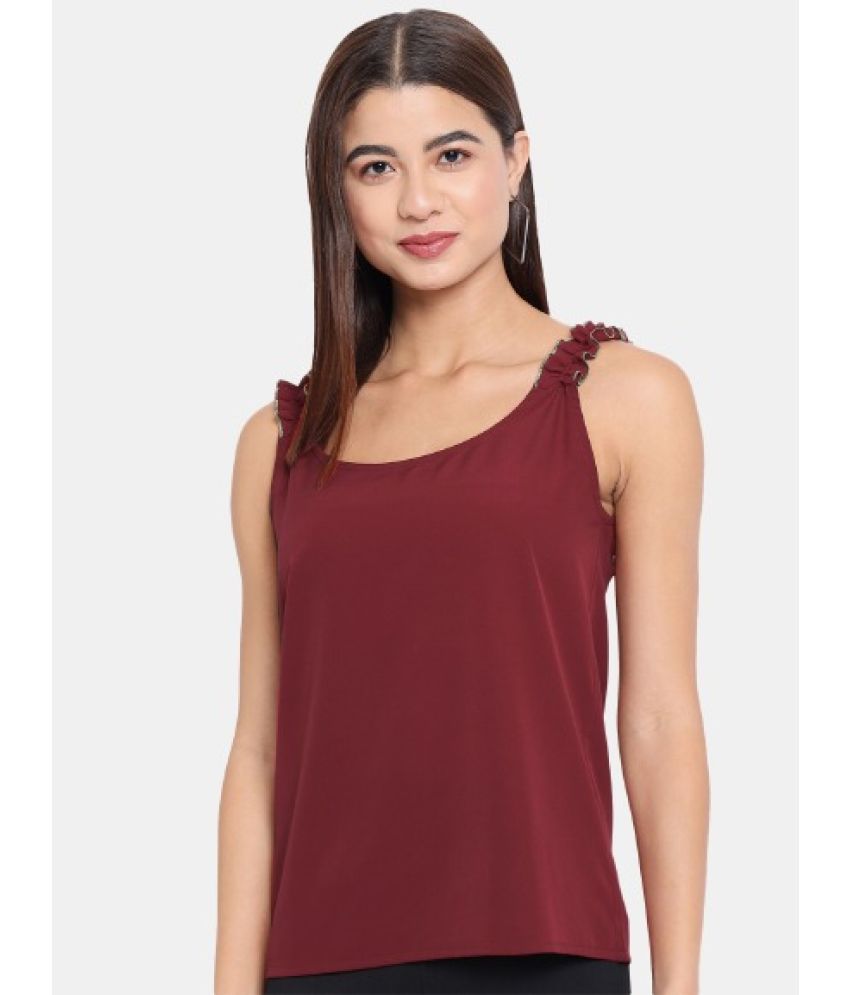     			OTIRA Maroon Crepe Women's Regular Top ( Pack of 1 )