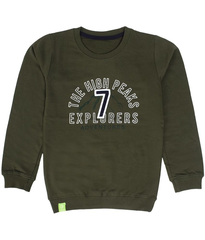     			COLOR HUNT Pack of 1 Boys Cotton Sweatshirt ( Olive )