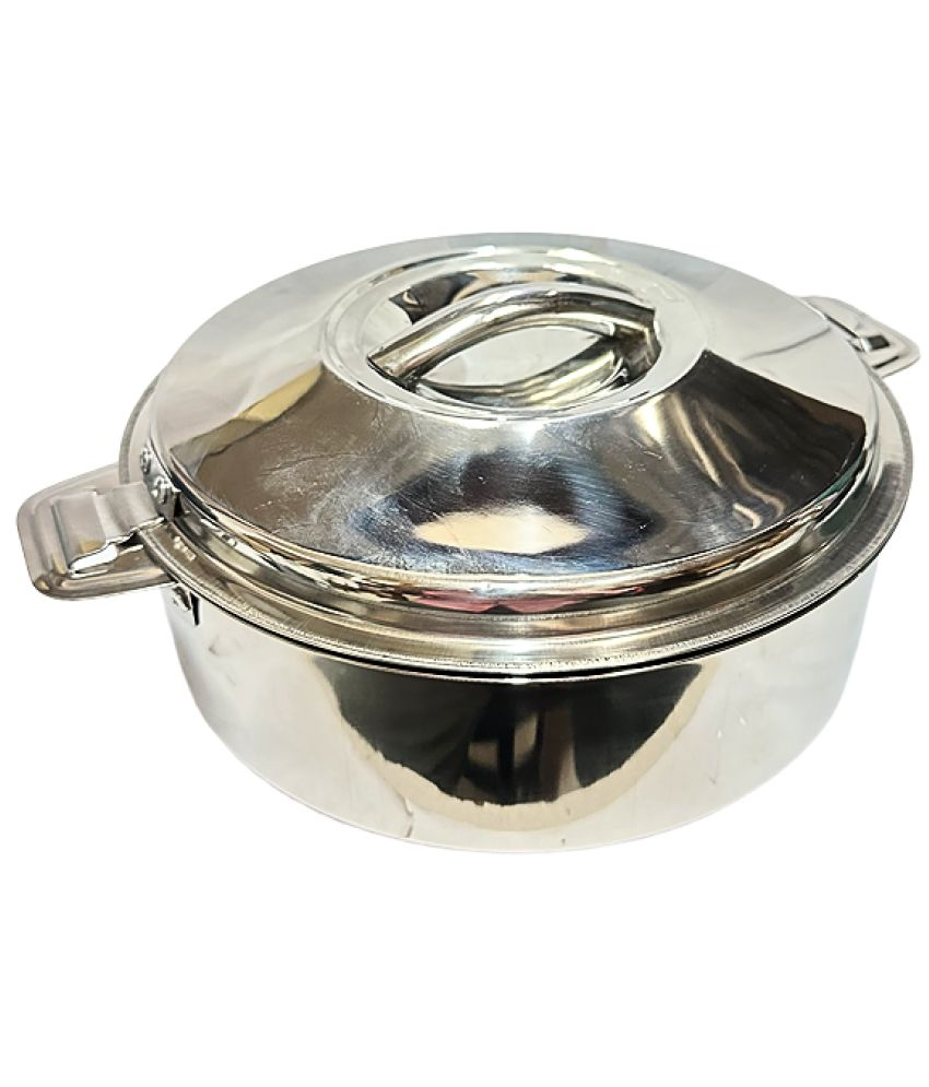     			Dynore 2 Ltr Casserole Silver Steel Thermoware Casserole ( Set of 1 , 2000 mL )