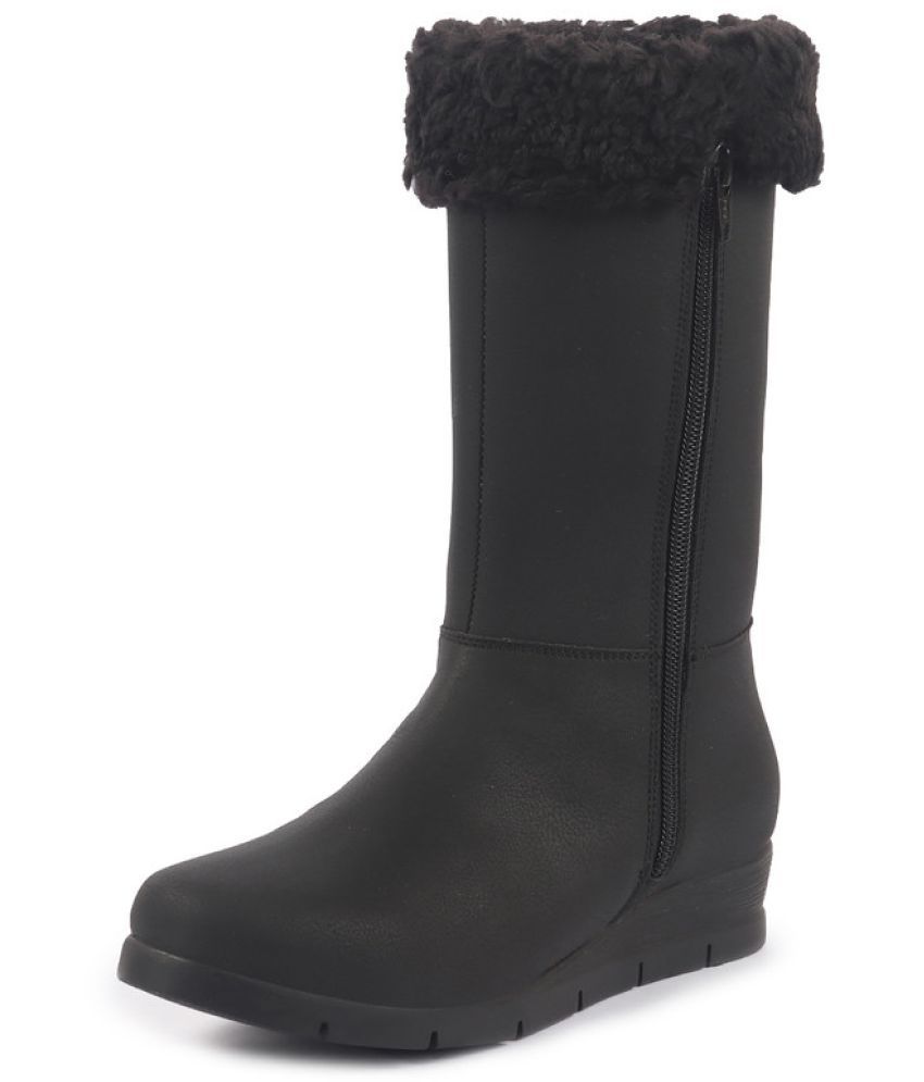     			Fausto Black Women's Mid Calf Length Boots