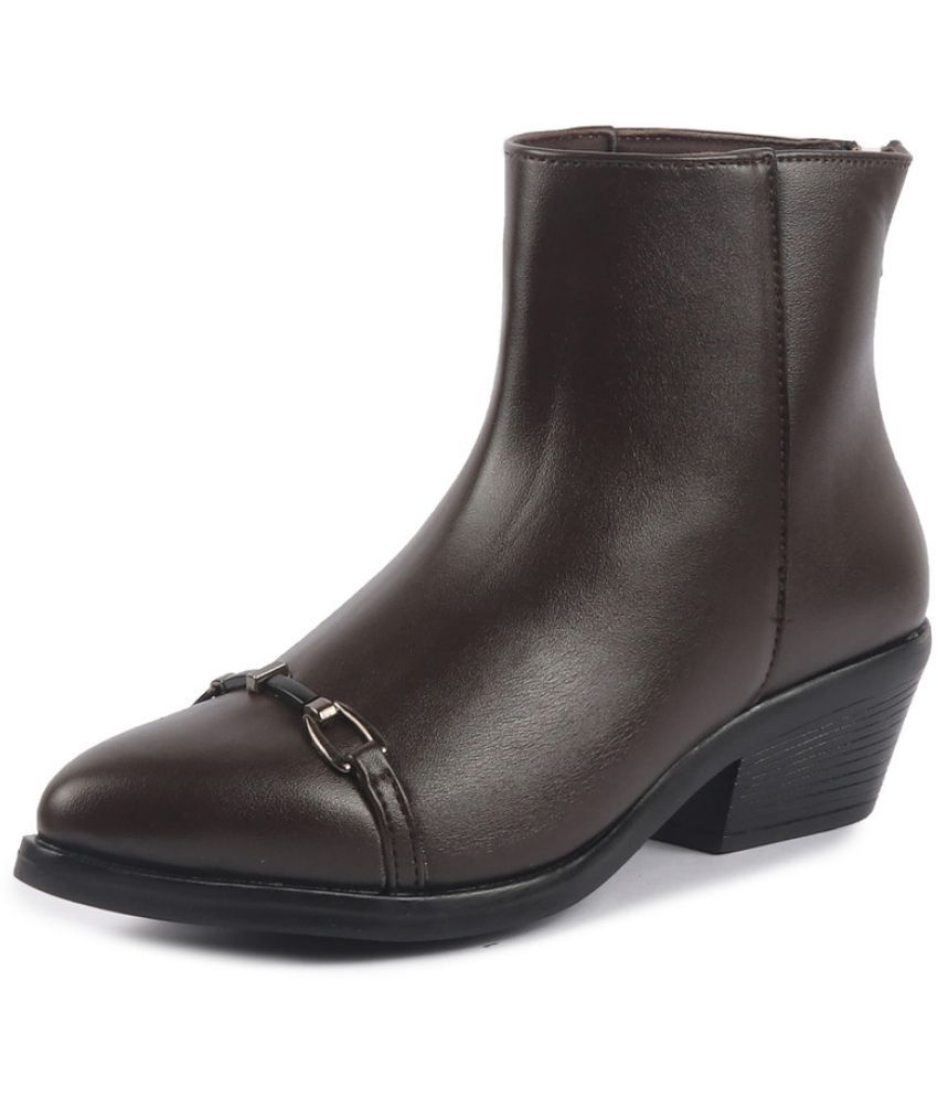     			Fausto Brown Women's Ankle Length Boots