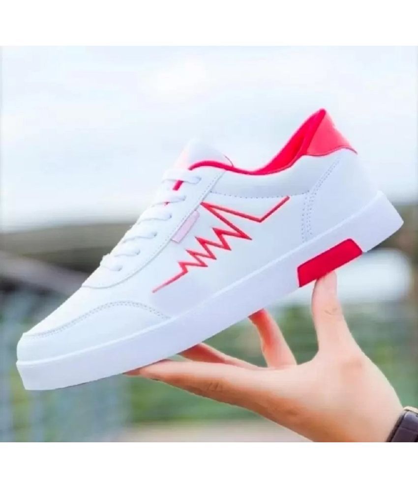     			PM Traders Sneakers For Men Red Men's Sneakers