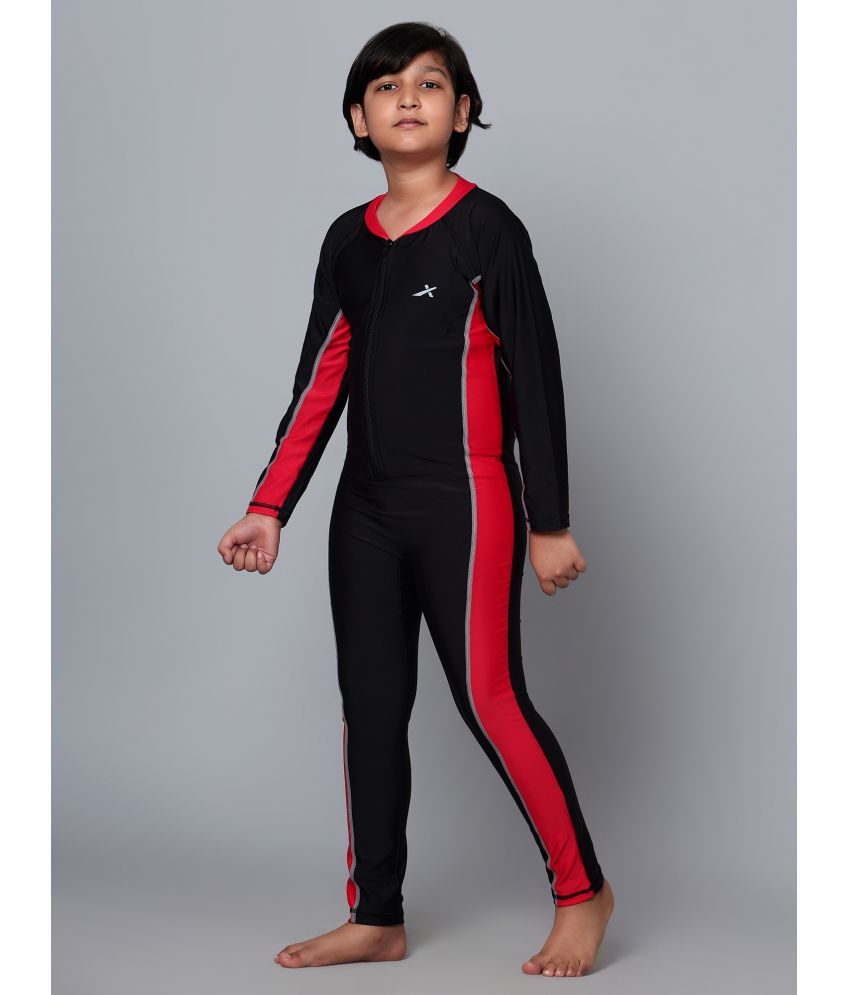     			Vector X Boys Swimming Bodysuit ( Pack of 1 , Black )