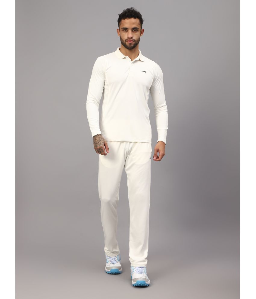     			Vector X Off-White Polyester Regular Fit Solid Men's Sports Tracksuit ( Pack of 1 )