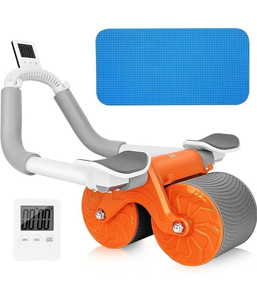     			Ab Wheel Roller with Elbow Support, Automatic Rebound Abdominal Wheel, Ab Wheel Roller for Core Workout, Ab Wheel Roller with Phone Holder, 4d Ab Wheel Roller for Office, Home, Outdoor