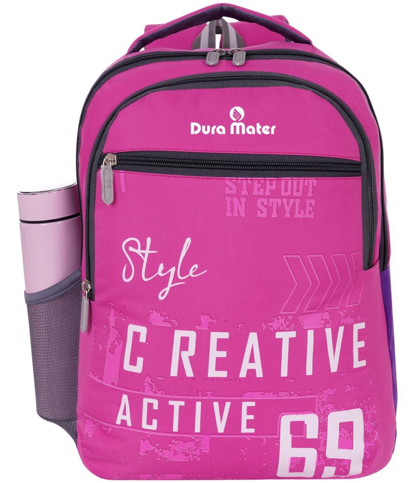     			Dura Mater 25 Ltrs Nylon Backpack *For Boys & Girls ( Pink )