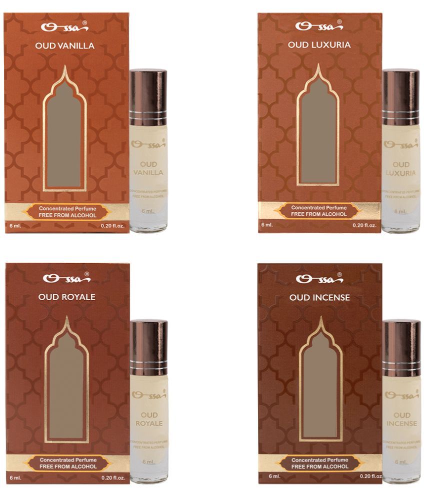     			Ossa Oud Non- Alcoholic Below 50ml Attar ( Pack of 4 )