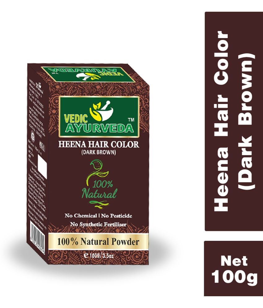     			VEDICAYURVEDA Natural Semi Permanent Hair Color 100 g Dark Brown