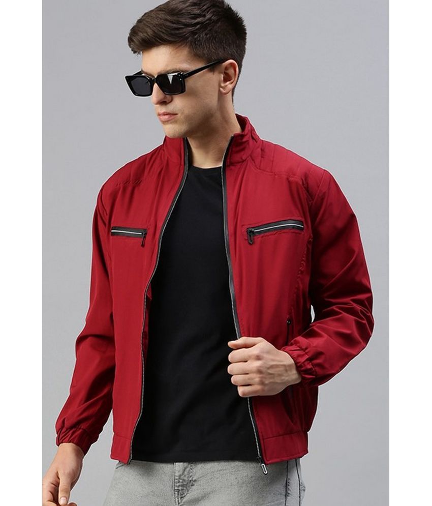     			VOXATI Polyester Men's Windcheater Jacket - Maroon ( Pack of 1 )