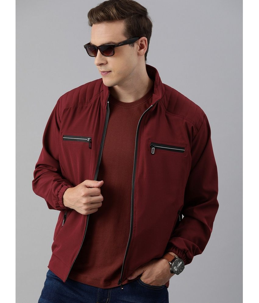     			VOXATI Polyester Men's Windcheater Jacket - Maroon ( Pack of 1 )