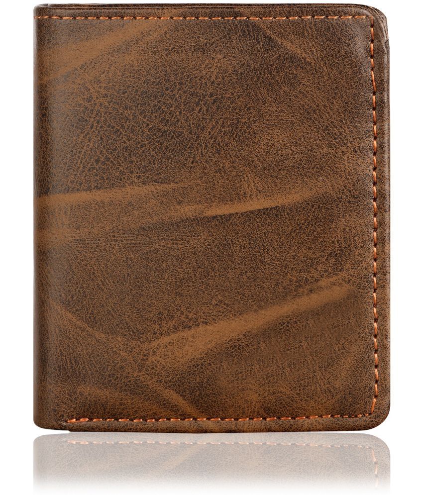     			howdy Faux Leather Solid Men's Two Fold Wallet With 6 Slots For Card ( Brown , Pack of 1 )