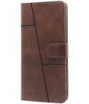 Kosher Traders Brown Flip Cover Artificial Leather Compatible For Infinix HOT 40i ( Pack of 1 )