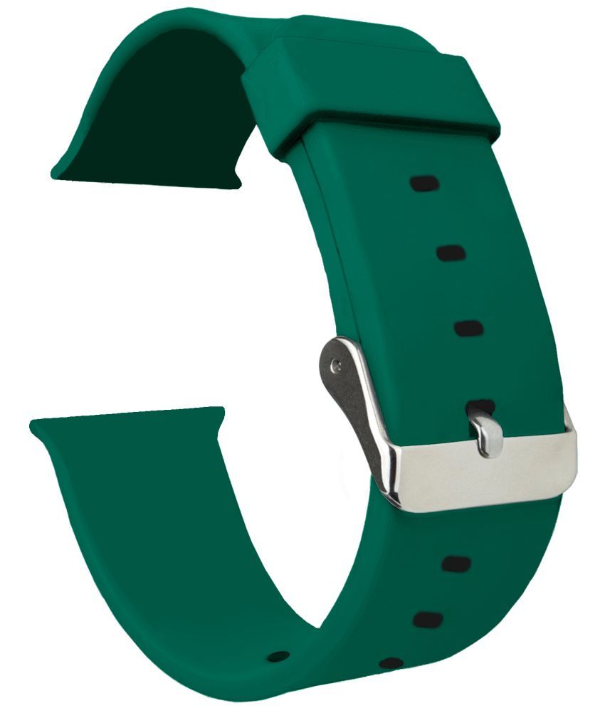     			ACM Watch Strap Slide Silicone Belt compatible with Pebble Cosmos Engage Smartwatch Classic Casual Band Green