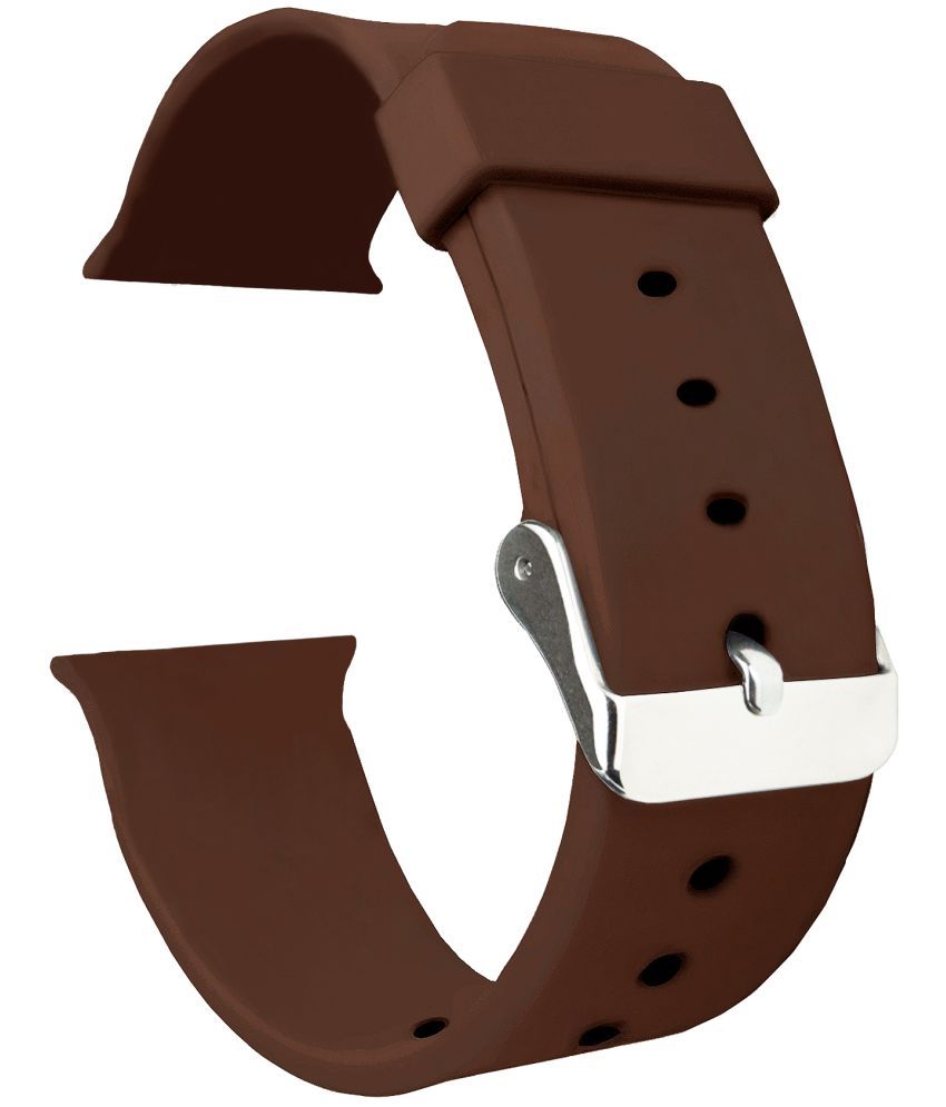     			ACM Watch Strap Slide Silicone Belt compatible with Fire-Boltt Visionary Ultra Bsw145 Smartwatch Classic Casual Band Brown