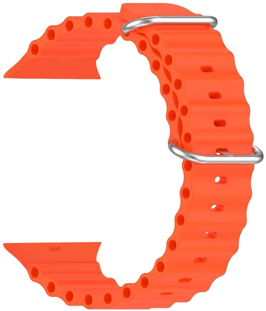     			ACM Watch Strap Slide Silicone Smart Belt compatible with Pebble Rise Pro Smartwatch Classic Band Orange