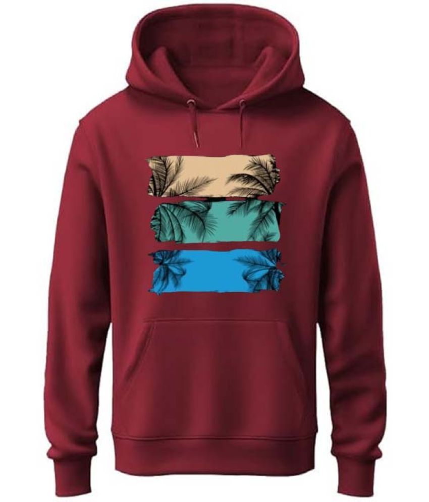     			ATIGIANO APPAREL Fleece Hooded Men's Sweatshirt - Maroon ( Pack of 1 )