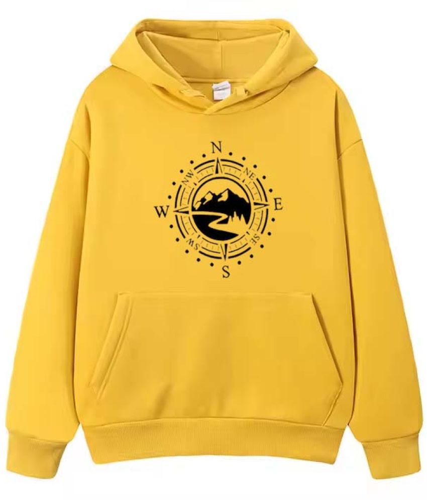     			ATIGIANO APPAREL Fleece Hooded Men's Sweatshirt - Yellow ( Pack of 1 )