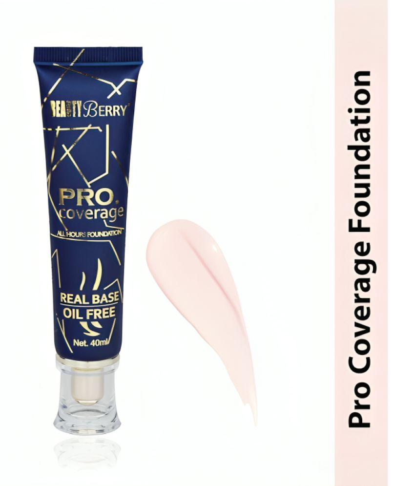     			Beauty Berry Pro Coverage All Hours Foundation Real Base Oil Free, Pearl, (Pack of 1)