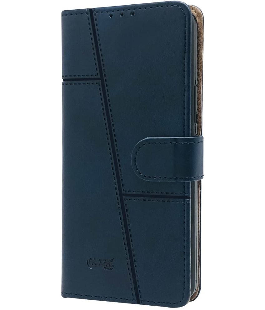     			Doyen Creations Blue Flip Cover Artificial Leather Compatible For Oppo A96 ( Pack of 1 )