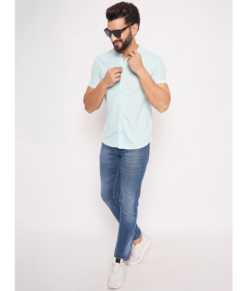     			GET GOLF Cotton Blend Regular Fit Solids Half Sleeves Men's Casual Shirt - Light Blue ( Pack of 1 )