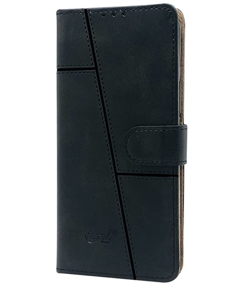     			Kosher Traders Black Flip Cover Artificial Leather Compatible For Vivo Y75 ( Pack of 1 )