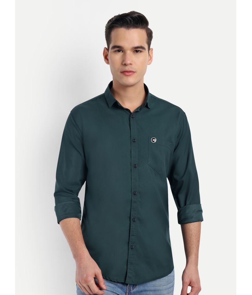     			S-LINE Cotton Slim Fit Full Sleeves Men's Formal Shirt - Green ( Pack of 1 )