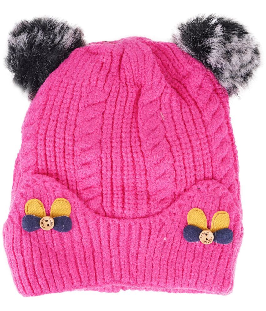     			Zacharias Unisex Baby Kids Winter Woolen 2 Pom Pom Cap (3-24 Months) (2P-01)