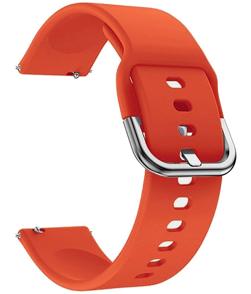     			ACM Watch Strap Silicone Belt 22mm compatible with Noise Colorfit Pro 6 Max Smartwatch Sports Hook Band Orange