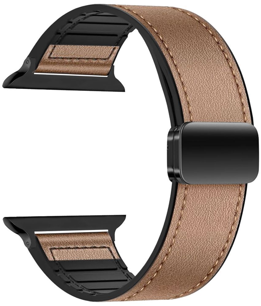     			ACM Watch Strap Slide Leather Magnetic Silicone compatible with Boult Crown Smartwatch Belt Luxury Band Gold